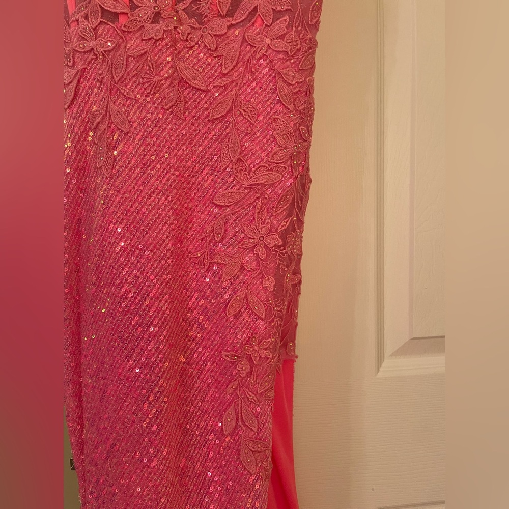 Flirt Prom & Pageant Amarra Pink Corset Prom Dress - Picture 14 of 15